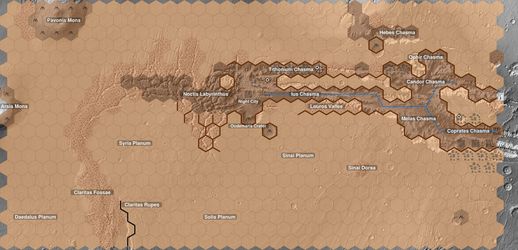 Tharsis region of Mars